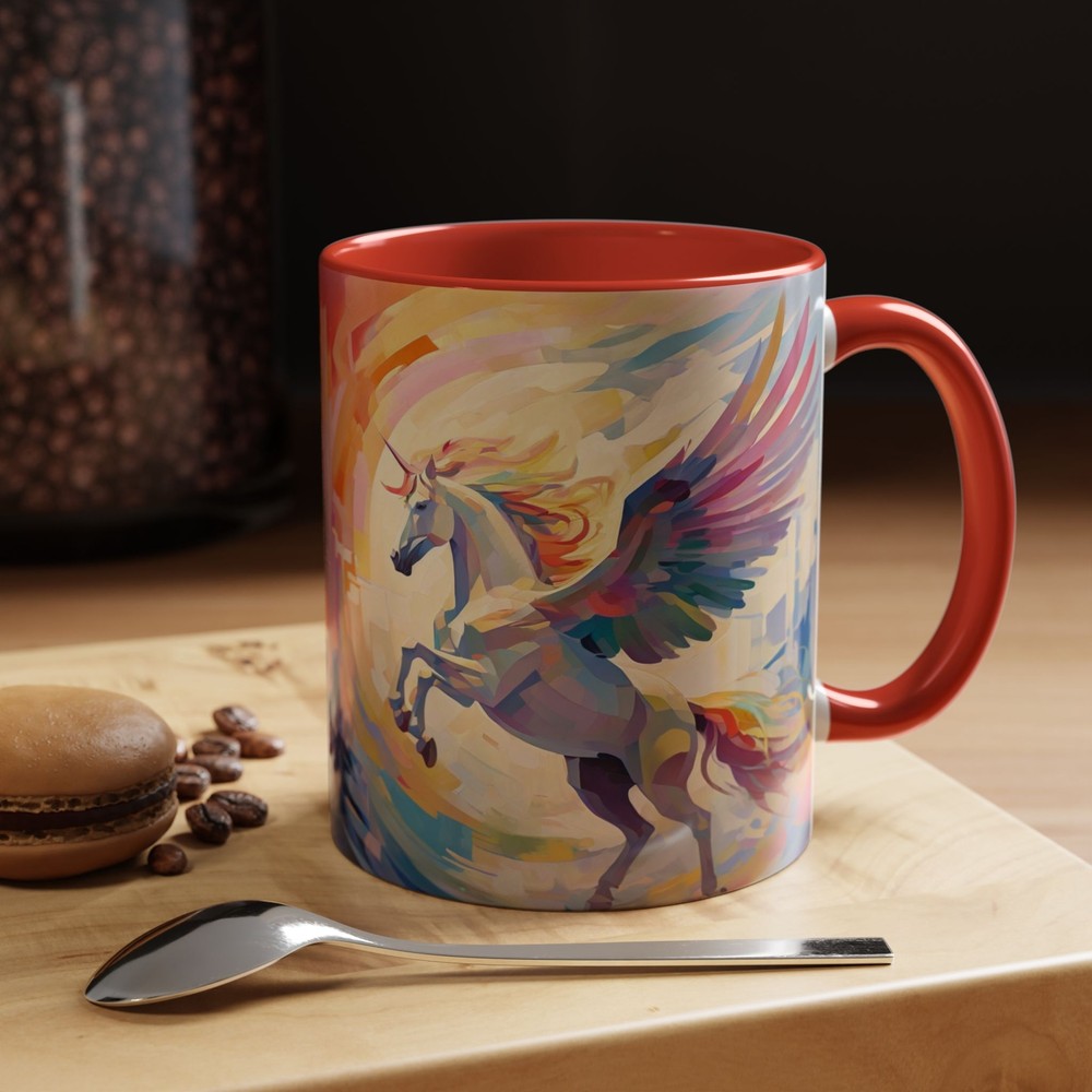 Abstract Pegasus Design 11oz Ceramic Coffee Mug-image