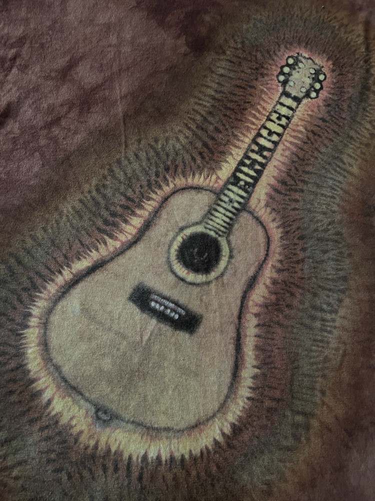 The Mountain Shirt Mens 3XL Brown Cotton Tie Dye Short Sleeves Guitar Tee