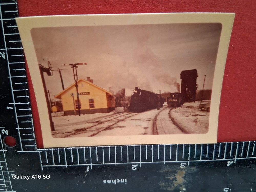 Chicago North Western Railroad Locomotive #2184 Photo @ Eland Depot Coal Tower +