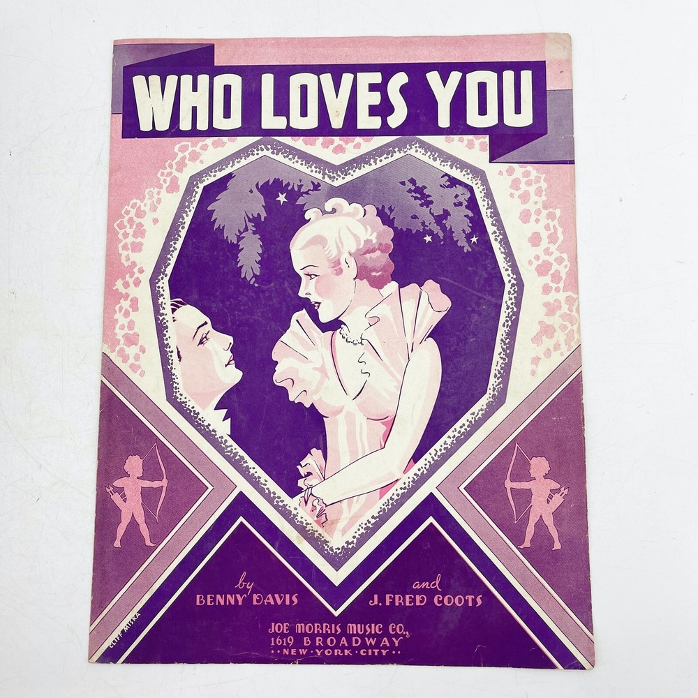 Who Loves You Vintage Sheet Music Piano Vocal 1936 Benny Davis, J. Fred Coots