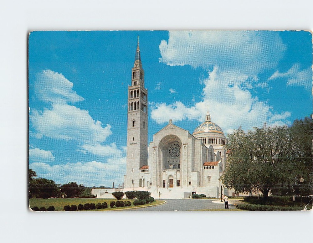 Postcard National Shrine of the Immaculate Conception Washington DC USA