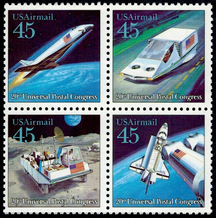 US Scott # C122-125 Block Of 4 Stamps MNH