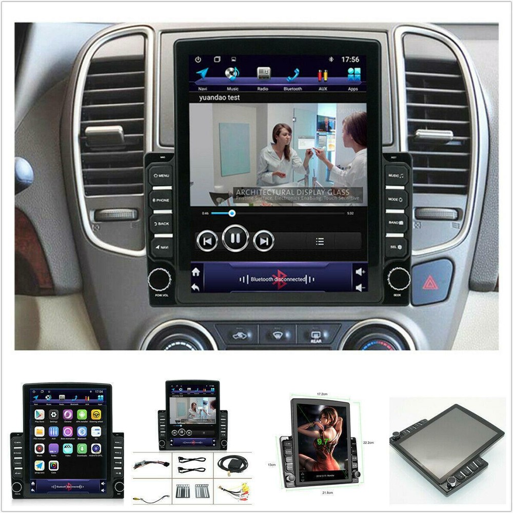 Android 9.1 9.7in Car FM Stereo Radio MP5 Player Quad Core 1+16GB Head Units