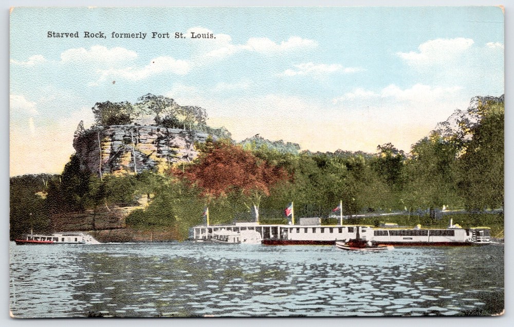 Postcard Starved Rock State Park, Starved Rock (Fmr Fort St. Louis) IL Unposted