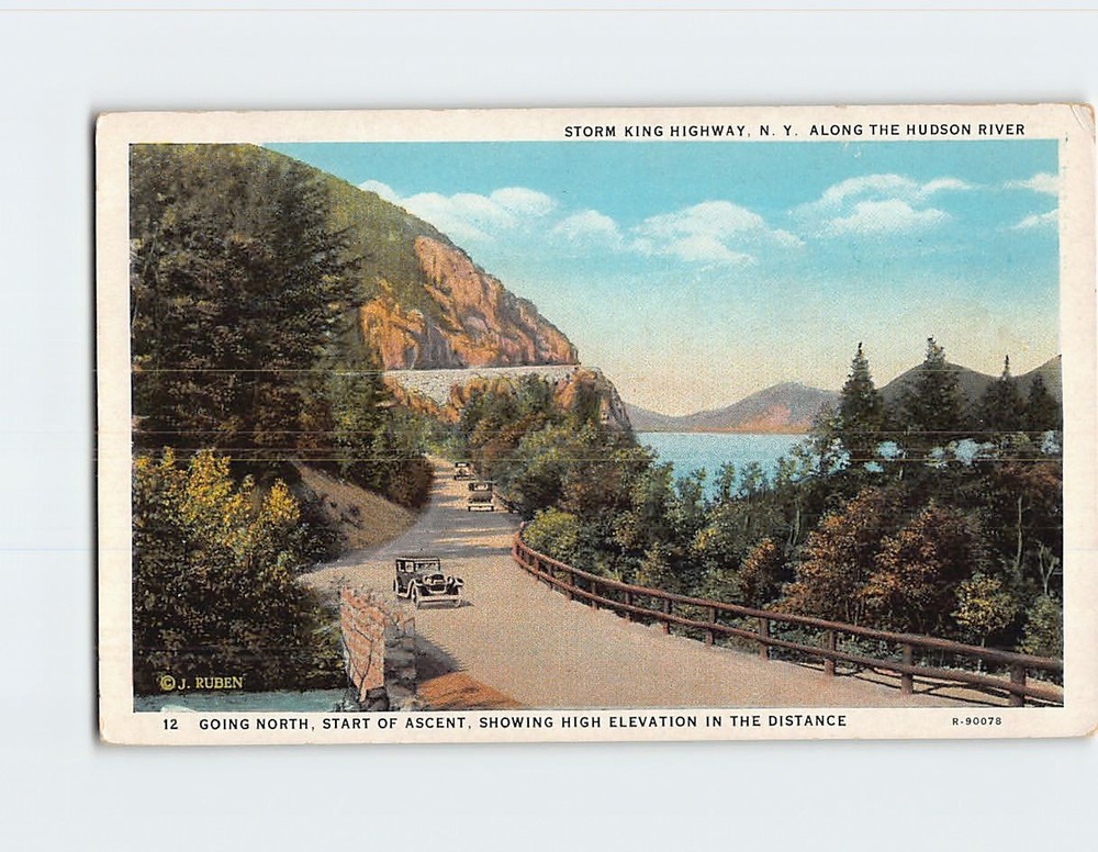 Postcard Storm King Highway New York Along the Hudson River USA