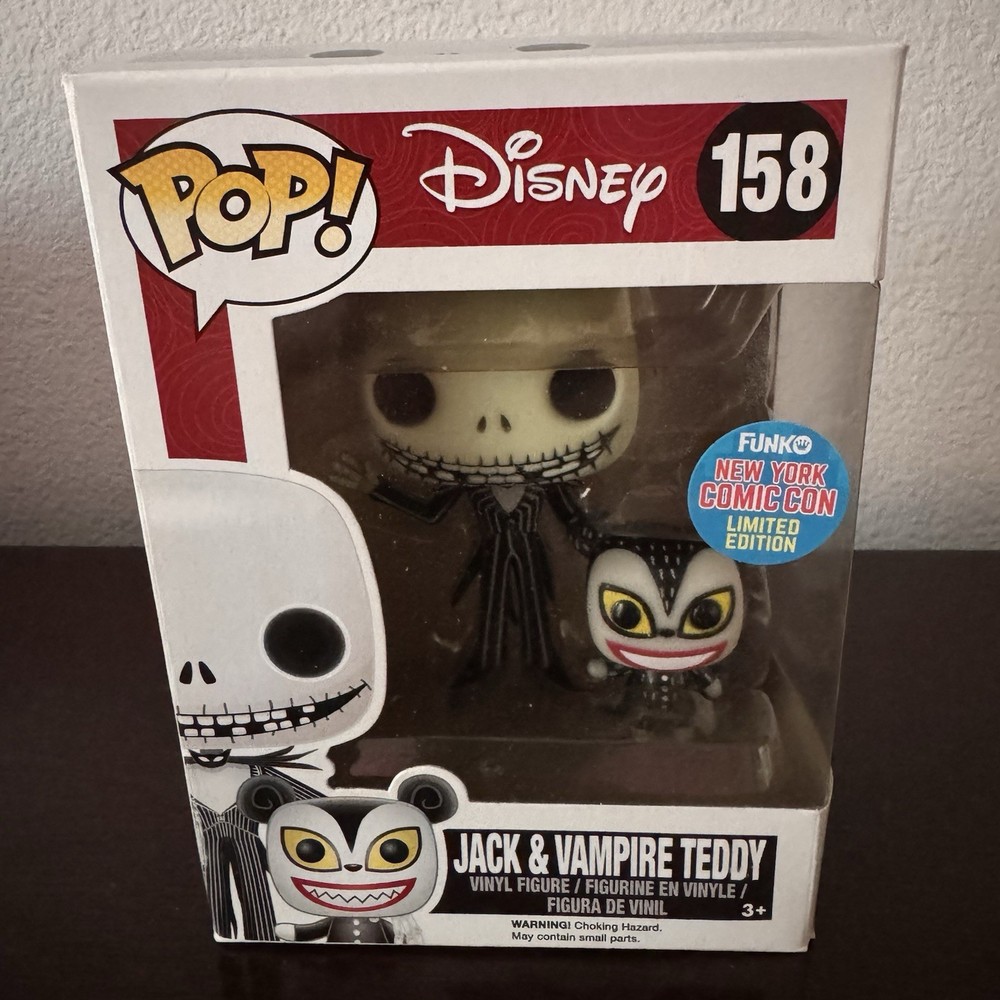 Funko Pop Jack & Vampire Teddy #158 NYCC Limited Edition Disney