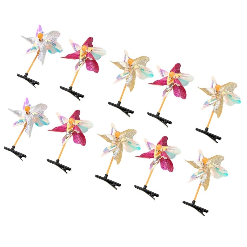 Barrettes Clip Hairpin Y2K Girls Ornaments Pinwheel Style Hairpin for Women