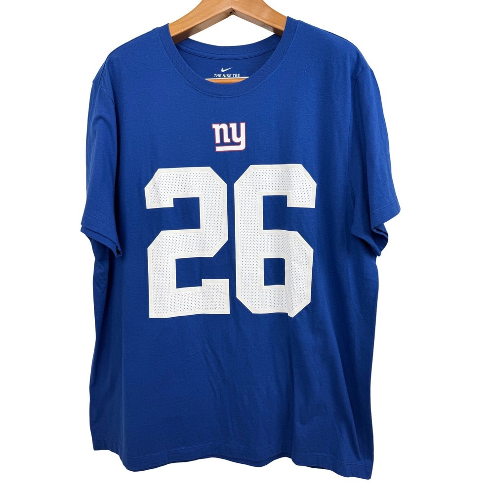 Nike NY Giants Saquon Barkley 26 Shirt Mens XL Blue NFL Football Tee