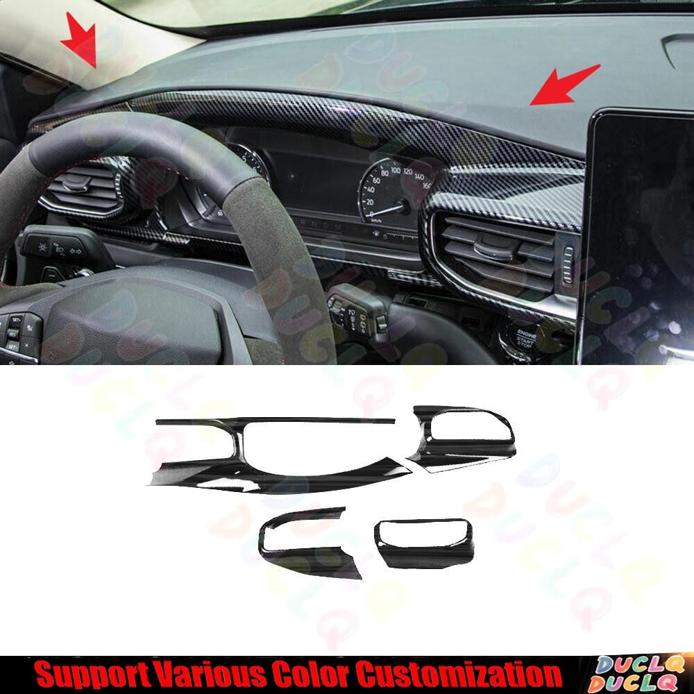 For Ford Explorer 2020-23 Black Wood Grain Middle Console Air Outlet Vent Cover