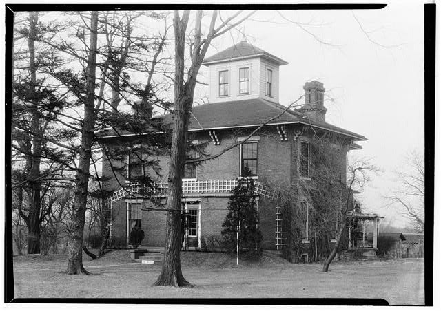 Photo:1937 Exterior Brick House Tower Historic American Buildings Survey