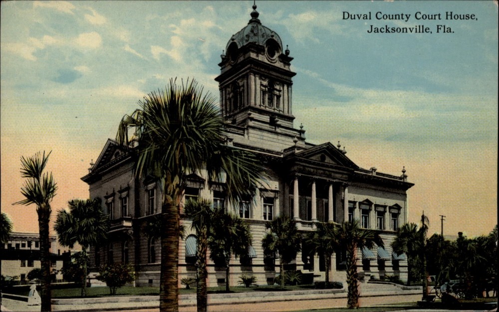 Duval County Court House Jacksonville Florida vintage postcard r567