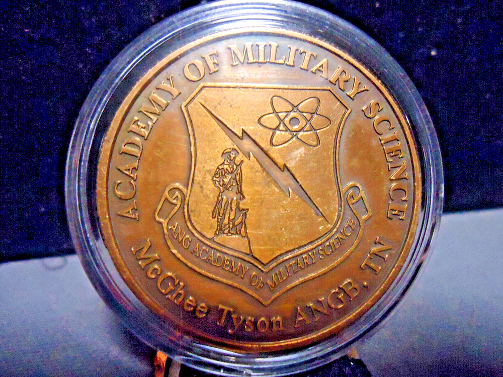 ACADEMY OF MILITARY SCIENCE McGhee Tyson ANGB, TN  1  1/2” CHALLENGE COIN 