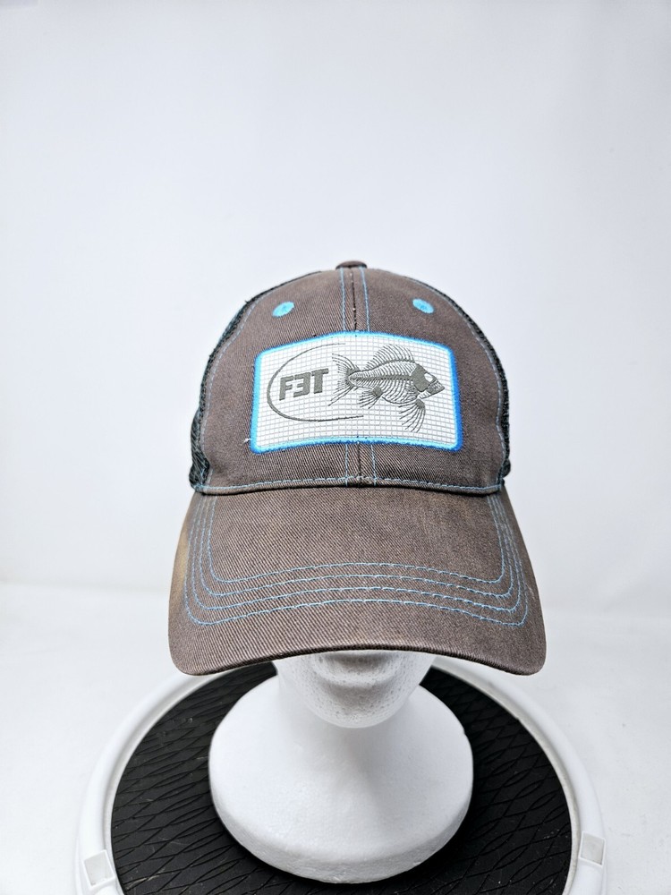 Costa Hat Cap Snap Back Gray Blue Trucker Fishing Mesh Outdoor Shark Patch Used