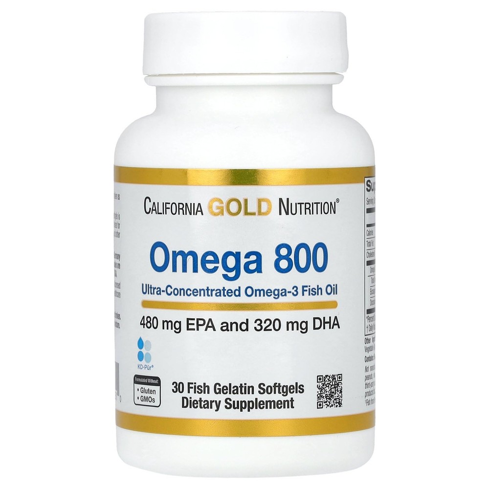 California Gold Nutrition Ultra-Concentrated Omega-3 Fish Oil 800mg EPA DHA