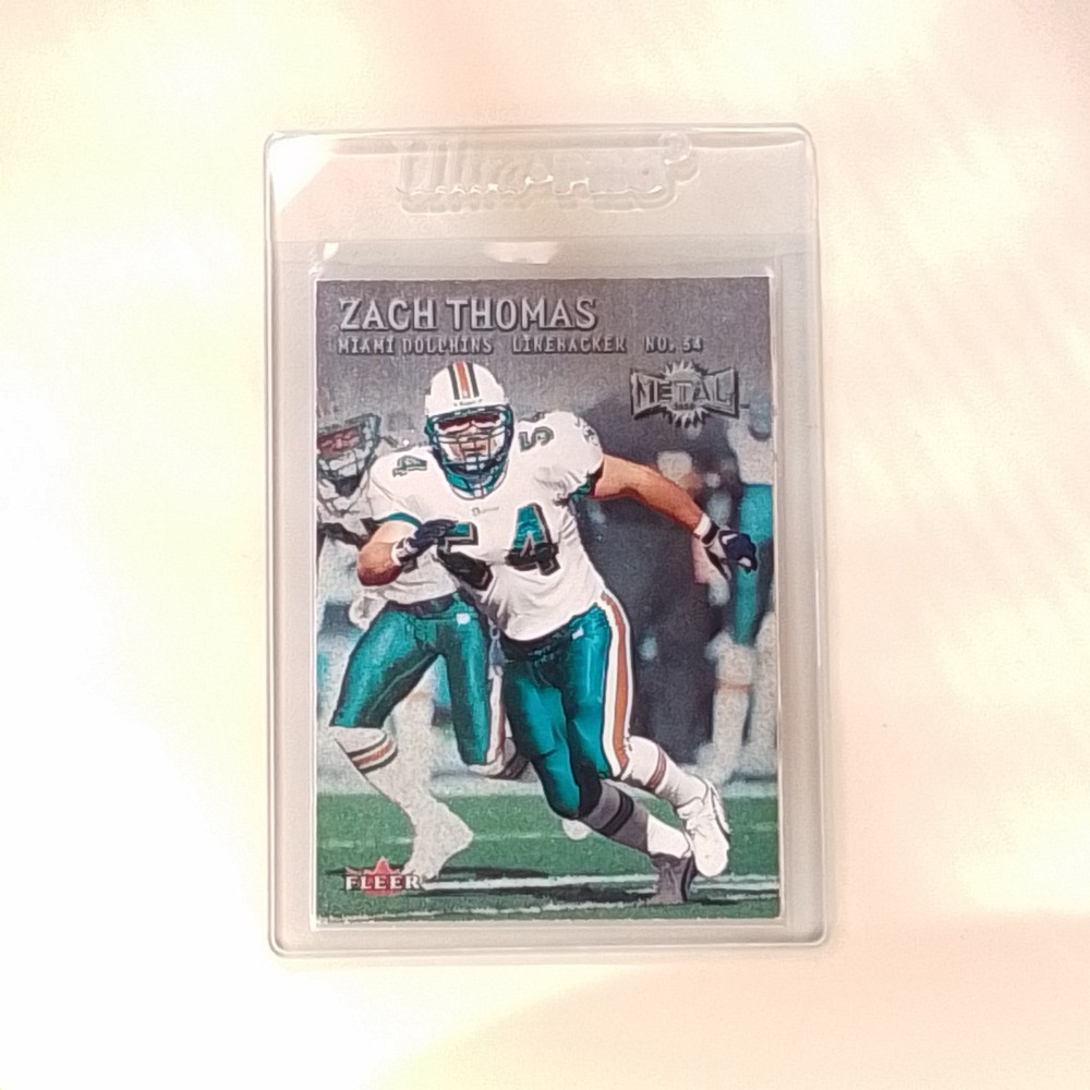 2000 Fleer Metal - Zach Thomas #71 Miami Dolphins Football Sport Card