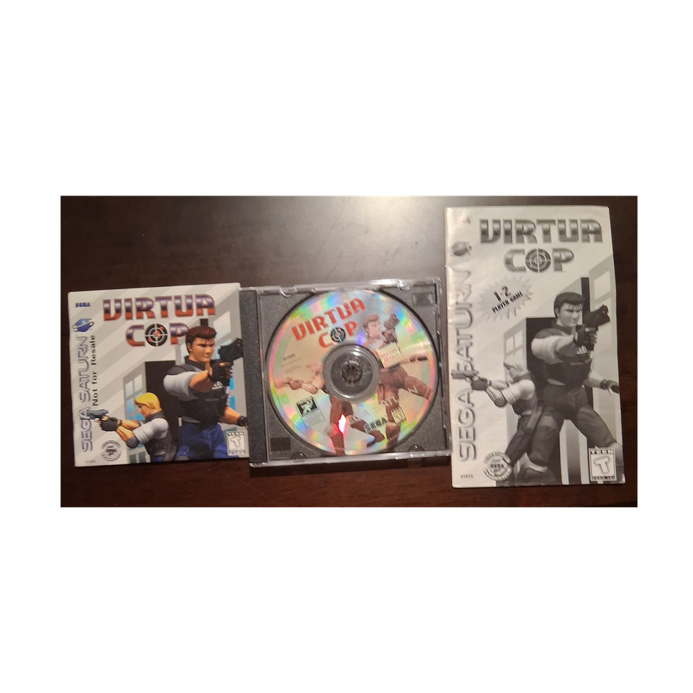 Virtua Cop (Sega Saturn) NTSC-U/C 1995 w/ Manual. Tested. 