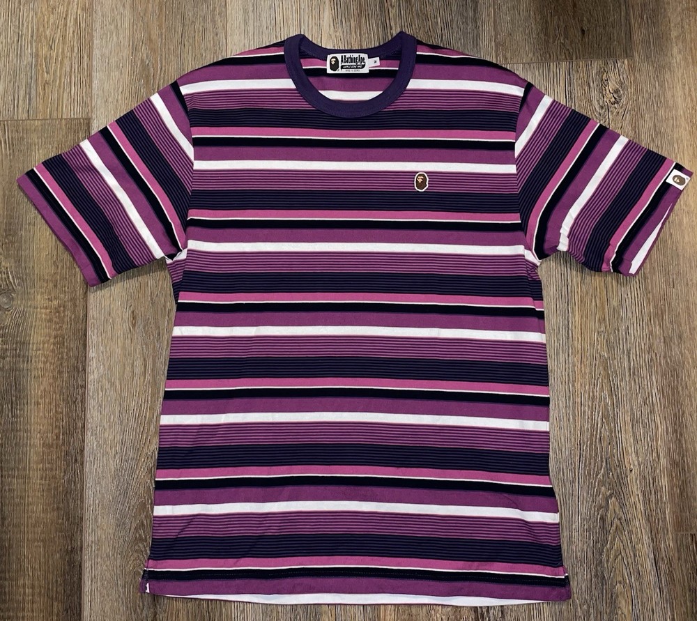 A Bathing Ape BAPE One Point Hoop Relaxed Fit Mens M Shirt Designer Fashion