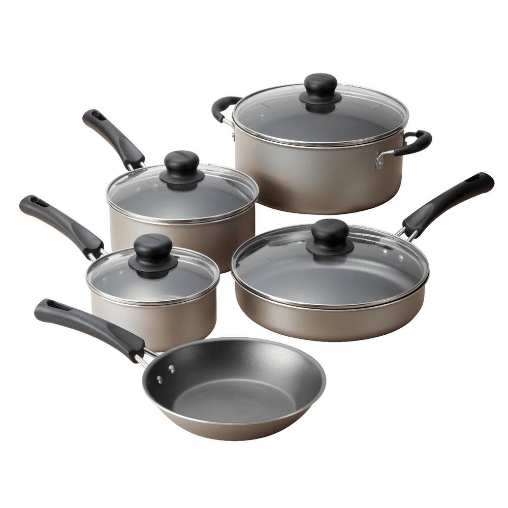 7-Piece Nonstick Aluminum Cookware Set with Pots Pans Dishwasher Safe Kitchen Essentials