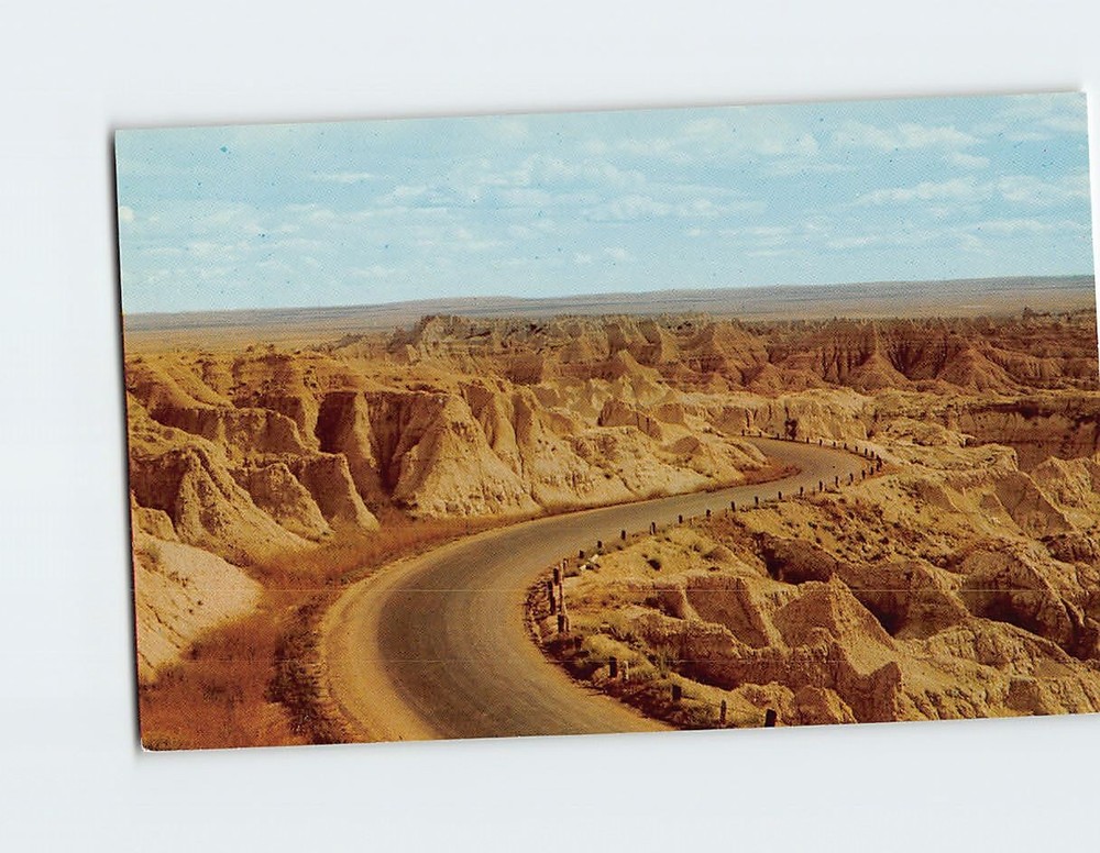 Postcard S Curve in Bad Lands National Monument South Dakota USA