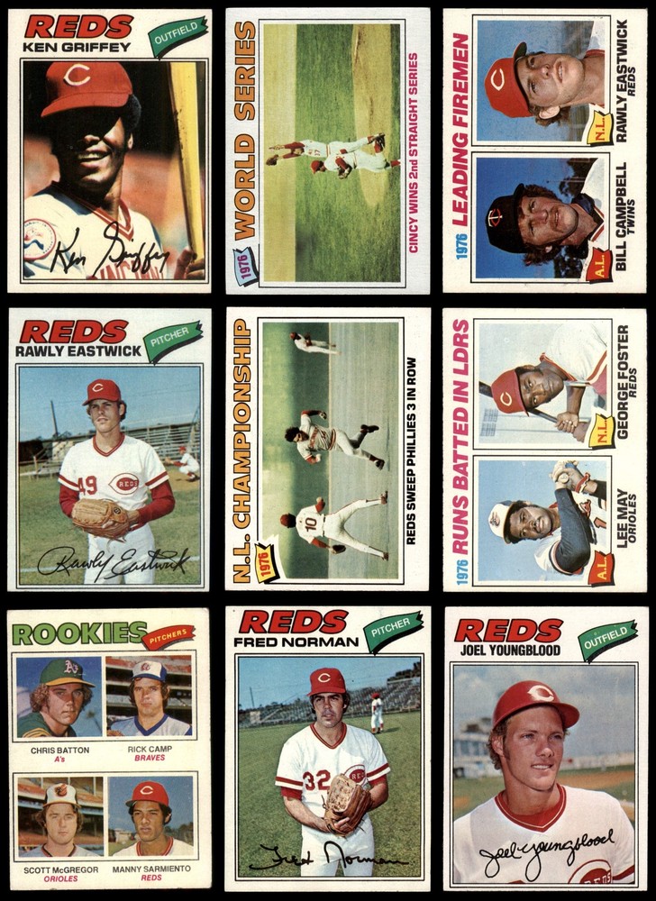 1977 Topps Cincinnati Reds Near Team Set 4.5 - VG/EX+ 6895201 (20 / 32 cards)