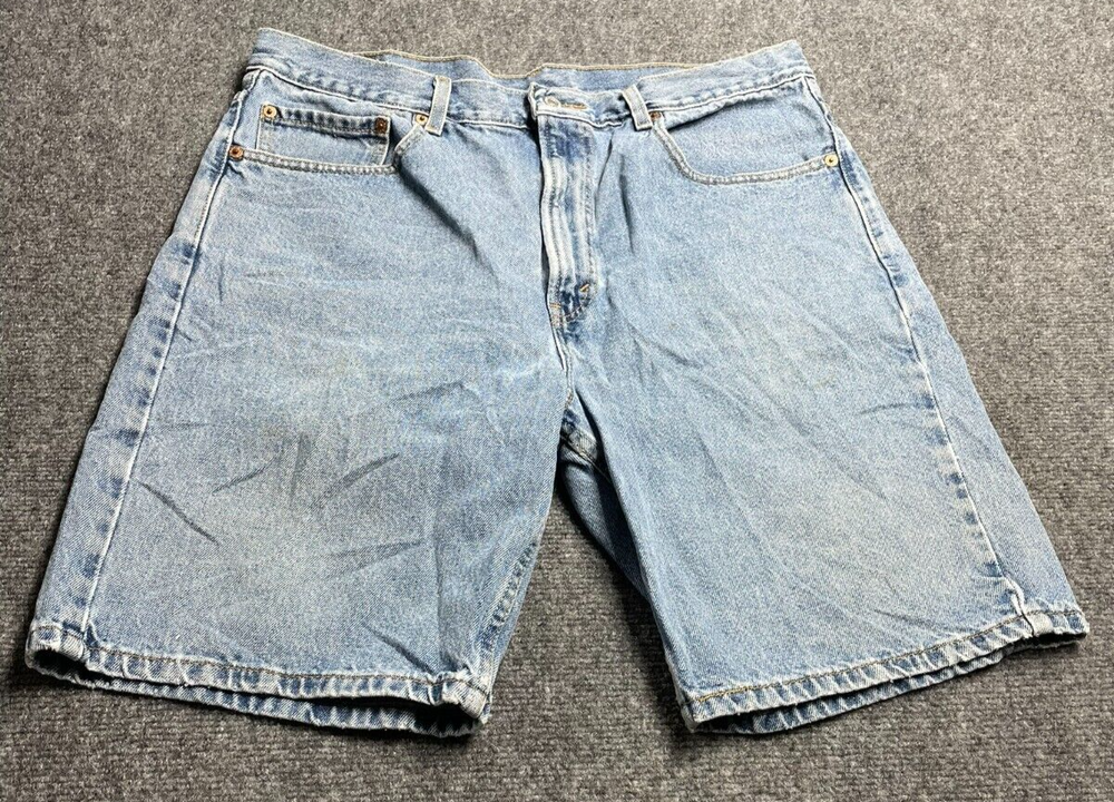 Levi’s 505 Denim Men's Shorts Regular Fit Blue 100% Cotton Size 36W