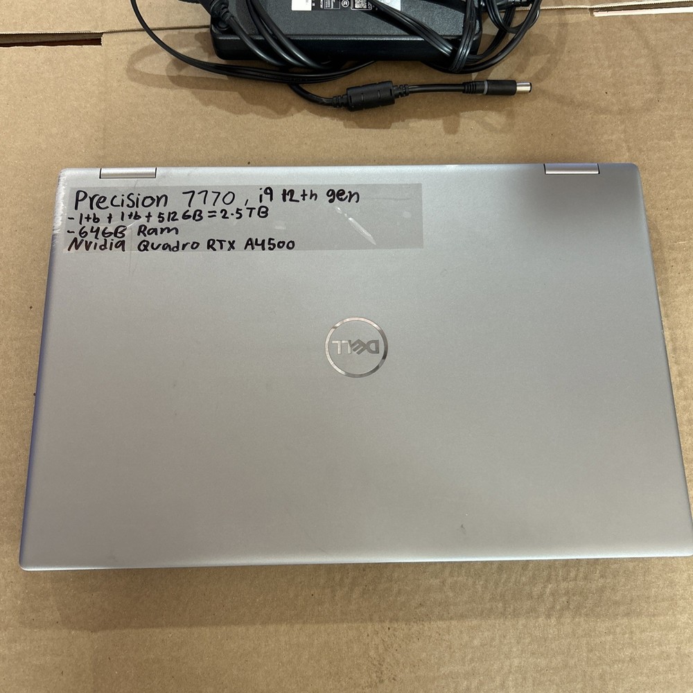 Dell Precision 7770: Intel Core i9-12950HX 2.5GHz - 64GB -1TB + 1.5TB-RTX A4500