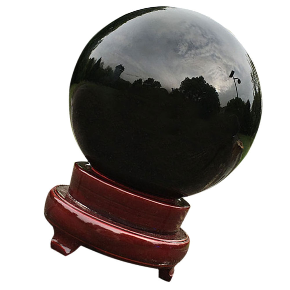 1 Set Black Color Crystal Ball Desktop Crystal Ball Ornament Crystal Ball with