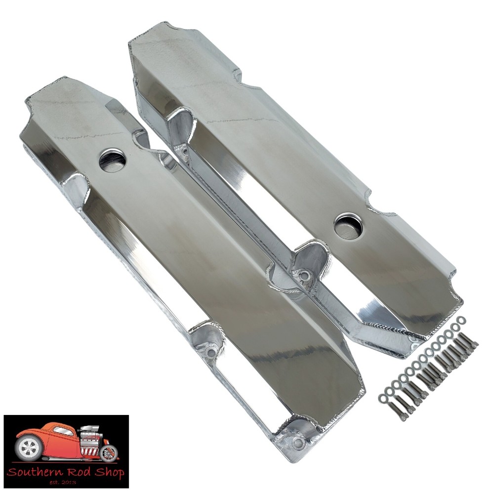 Big Block Dodge Mopar Fabricated POLISHED Aluminum Valve Covers 383 440