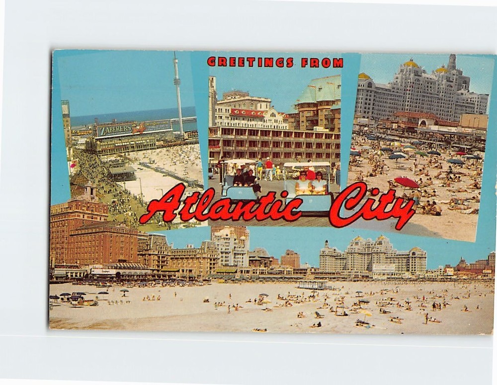 Postcard Greetings From Atlantic City NJ USA