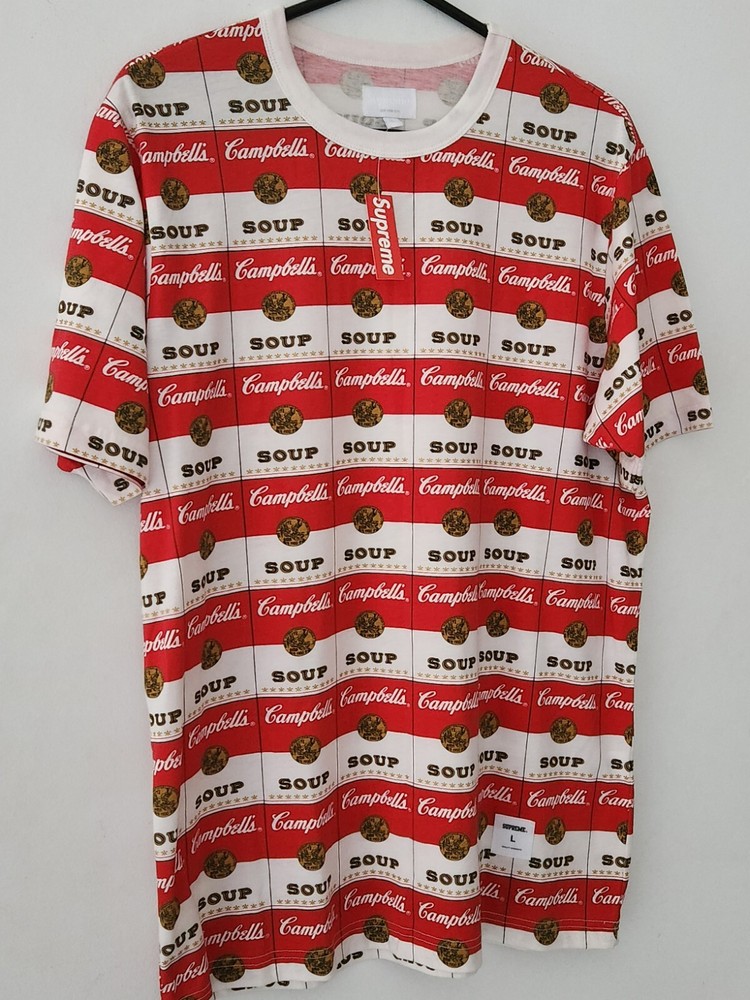 SS12 Supreme Campbell's tee large T-shirt Rare Vintage 2012 Andy Warhol Artwork