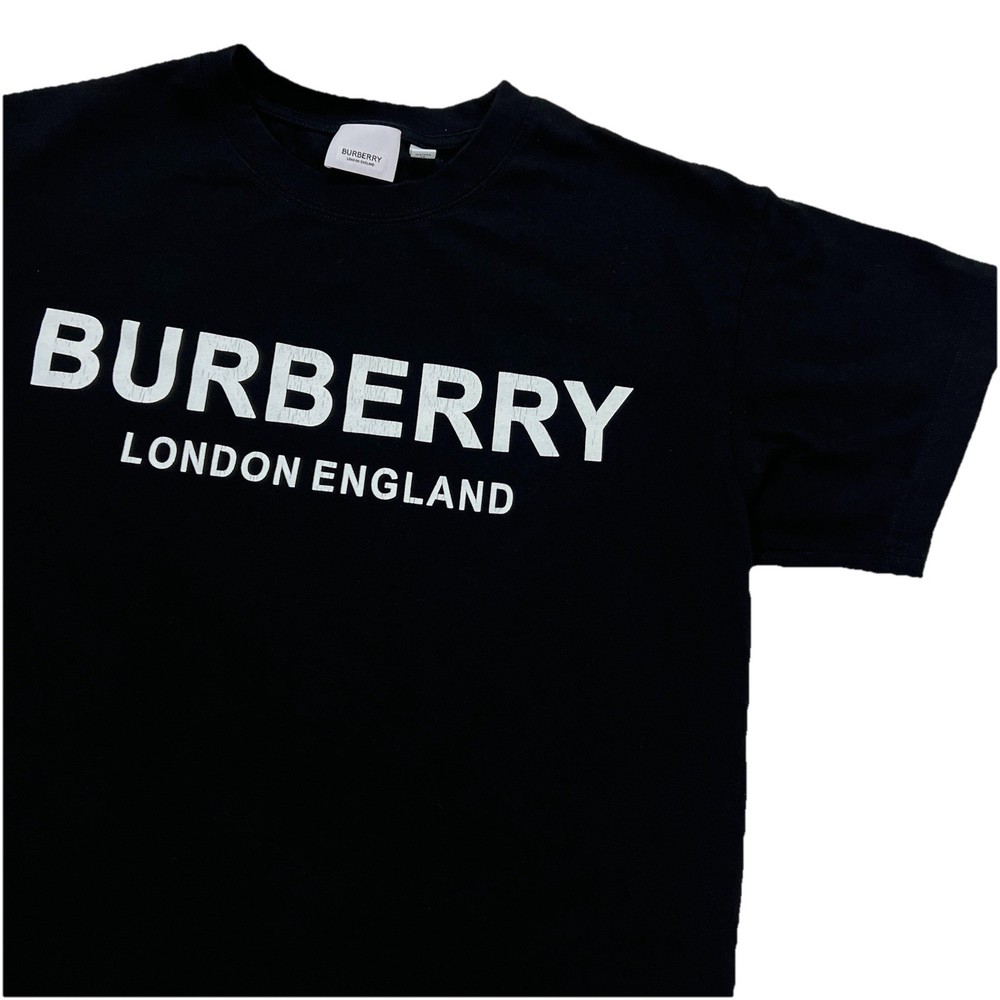 Burberry London England Logo Black T-Shirt Men’s Size Extra Small Made In Italy