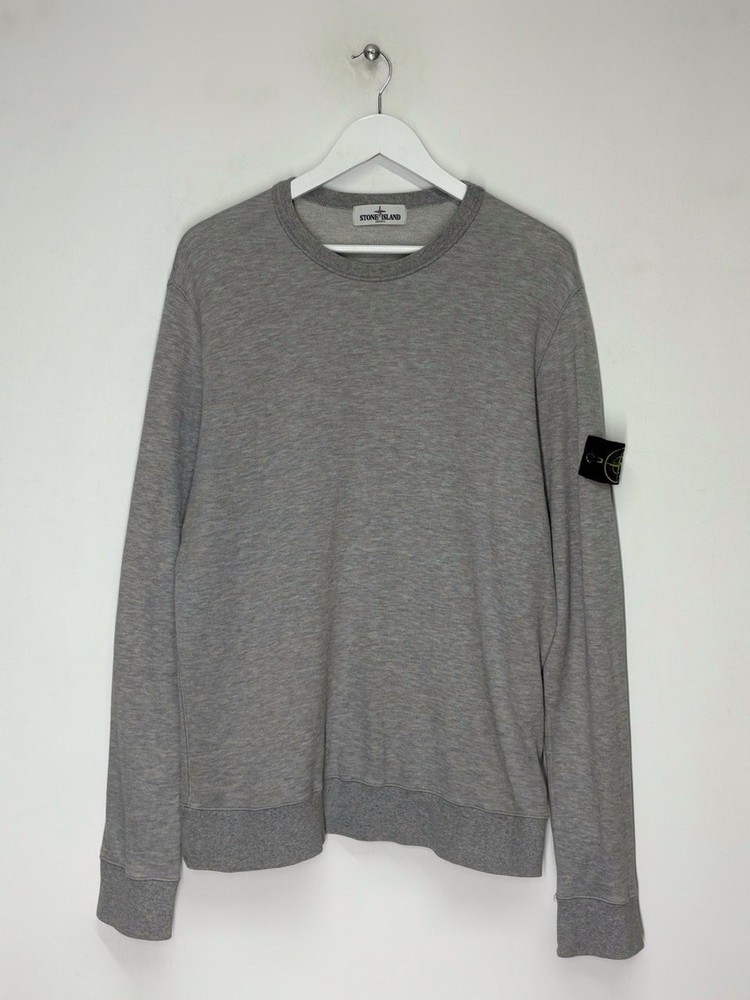Stone Island Grey Sweatshirt With Patch Crewneck Pullover Jumper Men’s Size 2XL