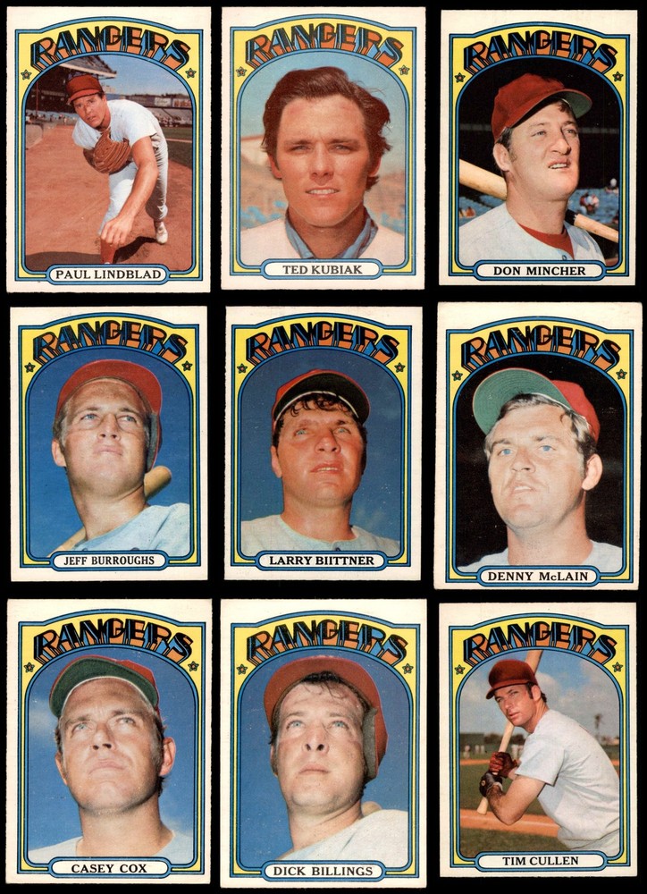 1972 O-Pee-Chee Texas Rangers Near Team Set 5.5 - EX+ 6970083 (11 / 20 cards)