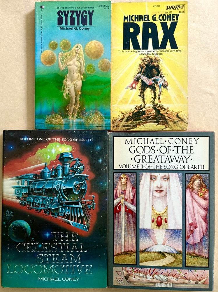 Rax Syzygy Celestial Steam Locomotive Gods of Greataway Michael Coney 4bk lot