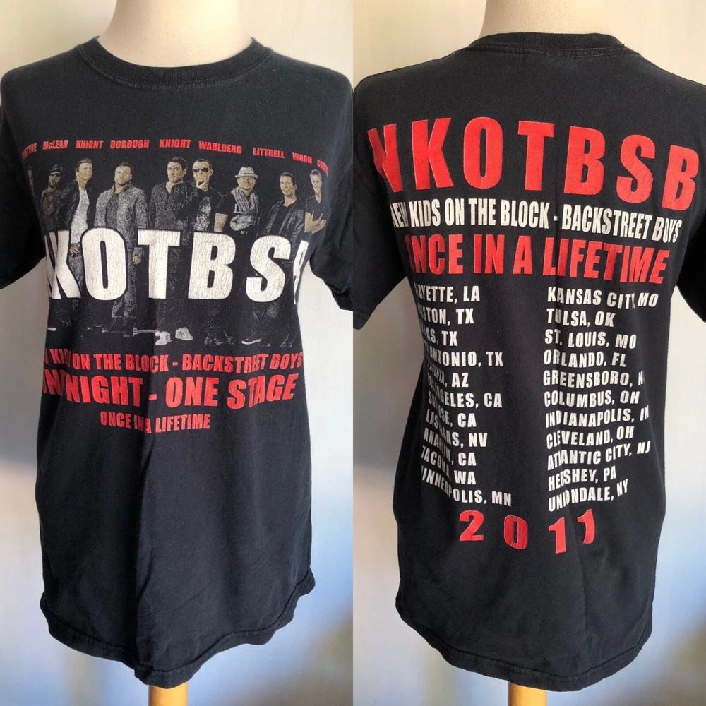 NKOTBSB (2011) NEW KIDS ON THE BLOCK x BACKSTREET BOYS Tour Dates T-Shirt Small