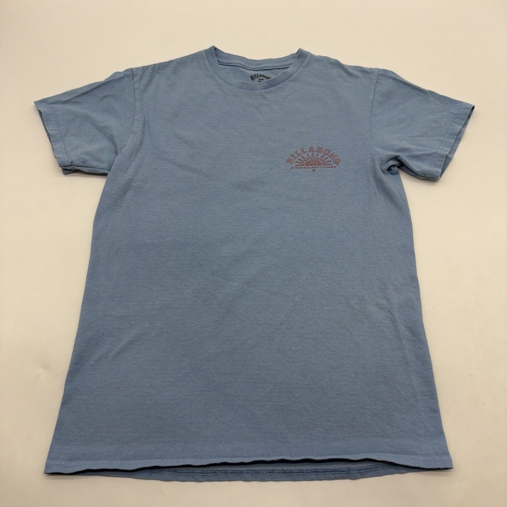 Billabong Premium Tee T-shirt Youth Boys S Blue Graphic Print Logo .#41653