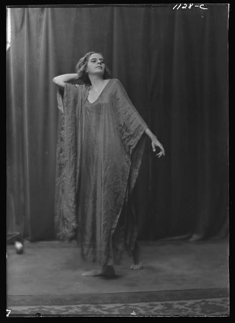 Photo:Helen Herundean 1916 Portrait Photograph Woman in Draped Costume