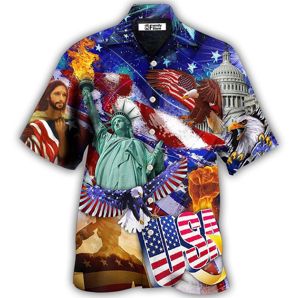 Celebrate America Independence Day with a Vibrant 4th Of July Hawaiian Shirt for a Patriotic Look
