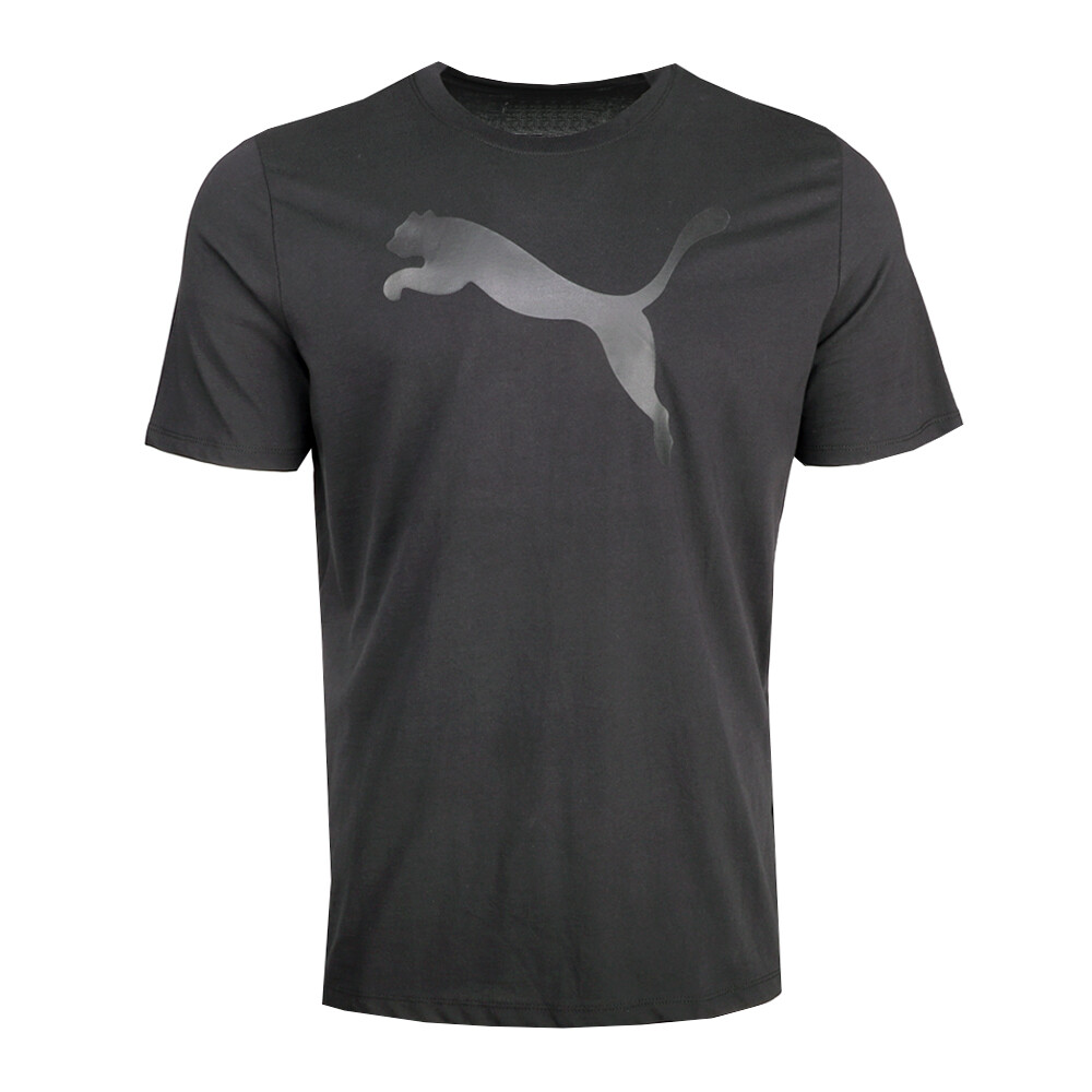Puma Essential  Cat Logo Crew Neck Short Sleeve T-Shirt Mens Black Casual Tops 6