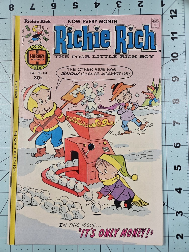 Richie Rich The Poor Little Rich Boy #151 (Harvey, Feb 1977) Vintage Comic Book