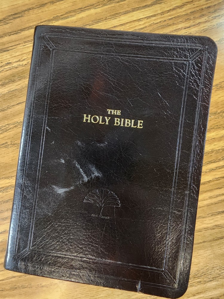 Holy Bible Black Invecchiato Leather LDS Employee Gift Edition 