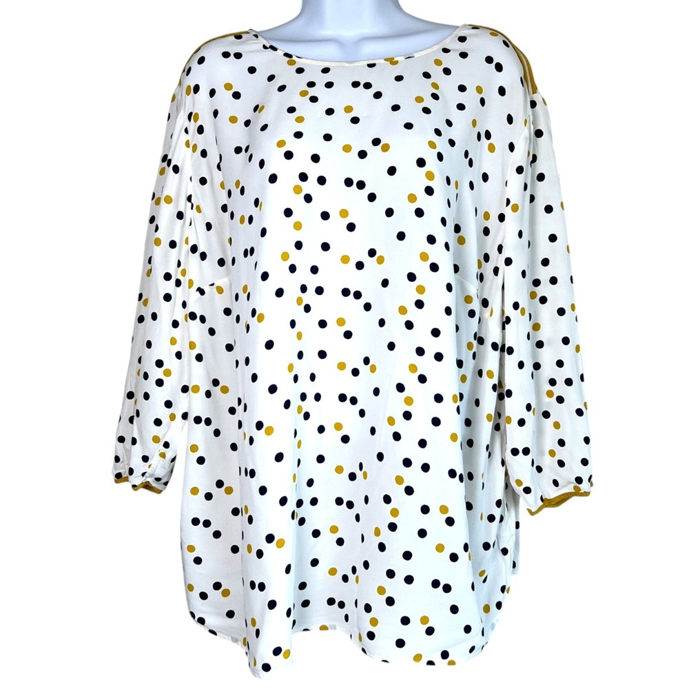 Boden Womens Polka Dot Philippa Top Size 18 Preppy Career Interview Versatile