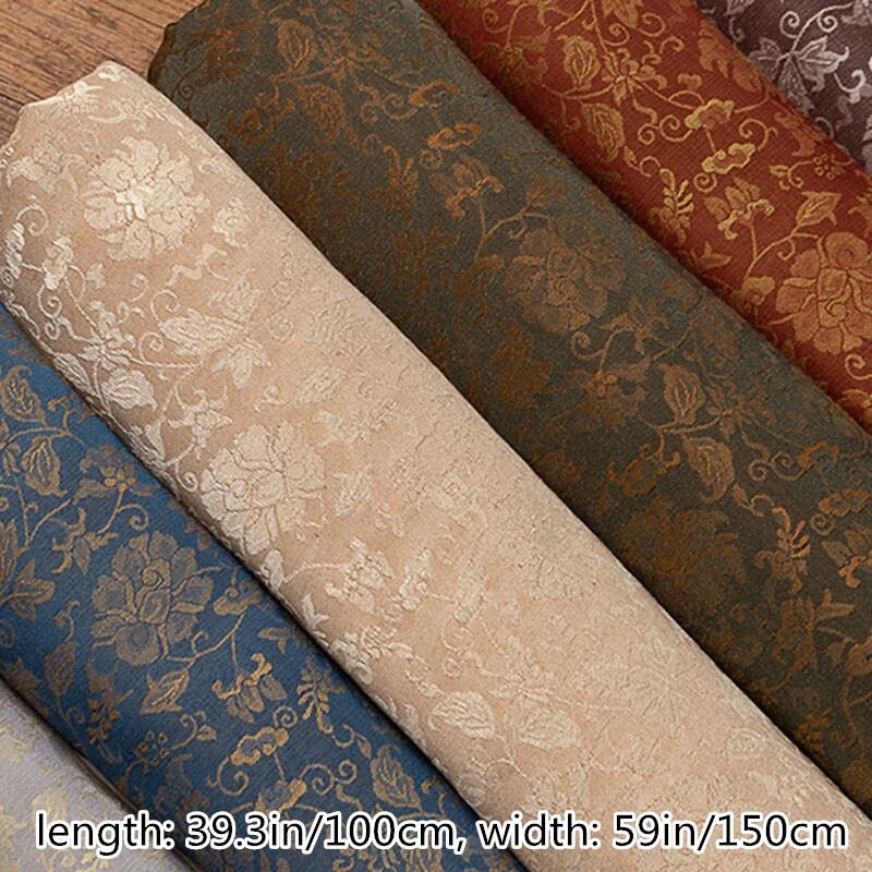 Jacquard Floral Fabric Cloth Brocade Damask Tapestry Tang Suits Costume DIY