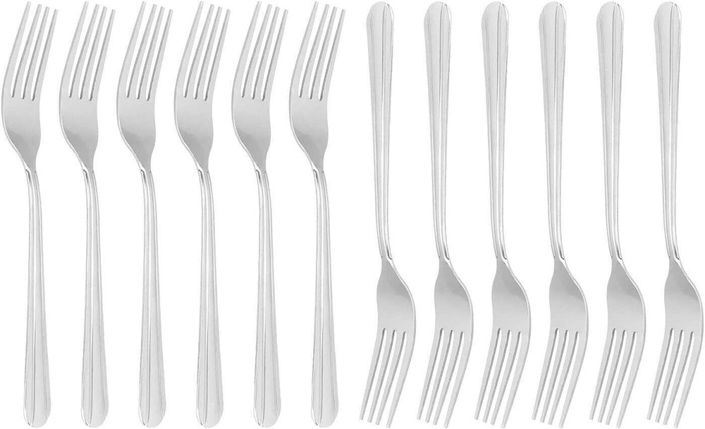 Heavy Duty Dinner Forks 18/0 Stainless Steel Salad Table Fork Set of 12 Flatware