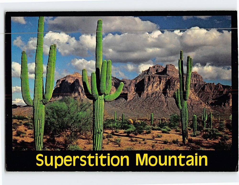 Postcard Superstition Mountain Mesa Arizona USA