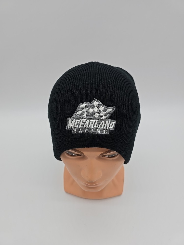 McFarland Racing Beanie Hat for Men Black Sports Cap #18156