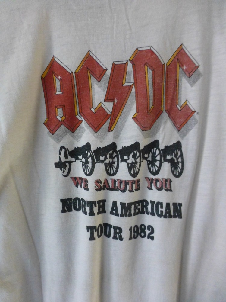 Authentic Vintage AC/DC We Salute You 1982 Concert T-shirt