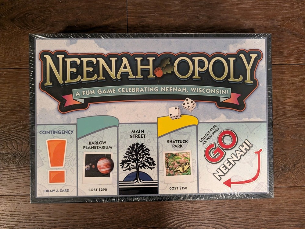 Unopened In Original Shrink Wrap - Neenah Wisconsin Monopoly Board Game