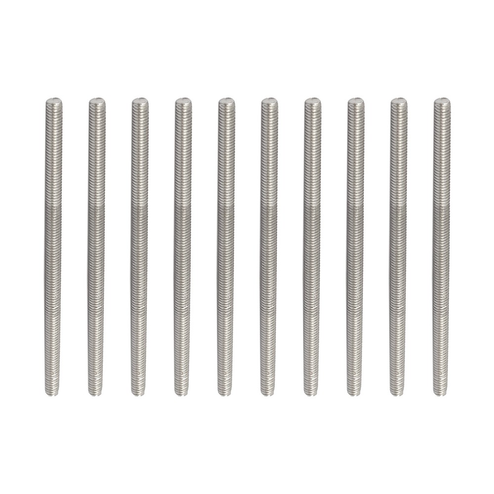 Fully Threaded Rod [for Clamps and U-Bolts] - M4x80mm /Silver/10Pack