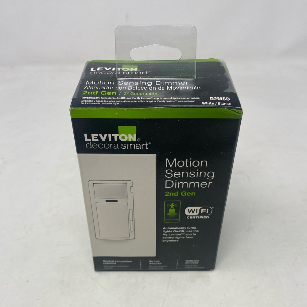 Leviton Decora Smart Wi-Fi Motion Dimmer 2nd Gen White Single-Pole